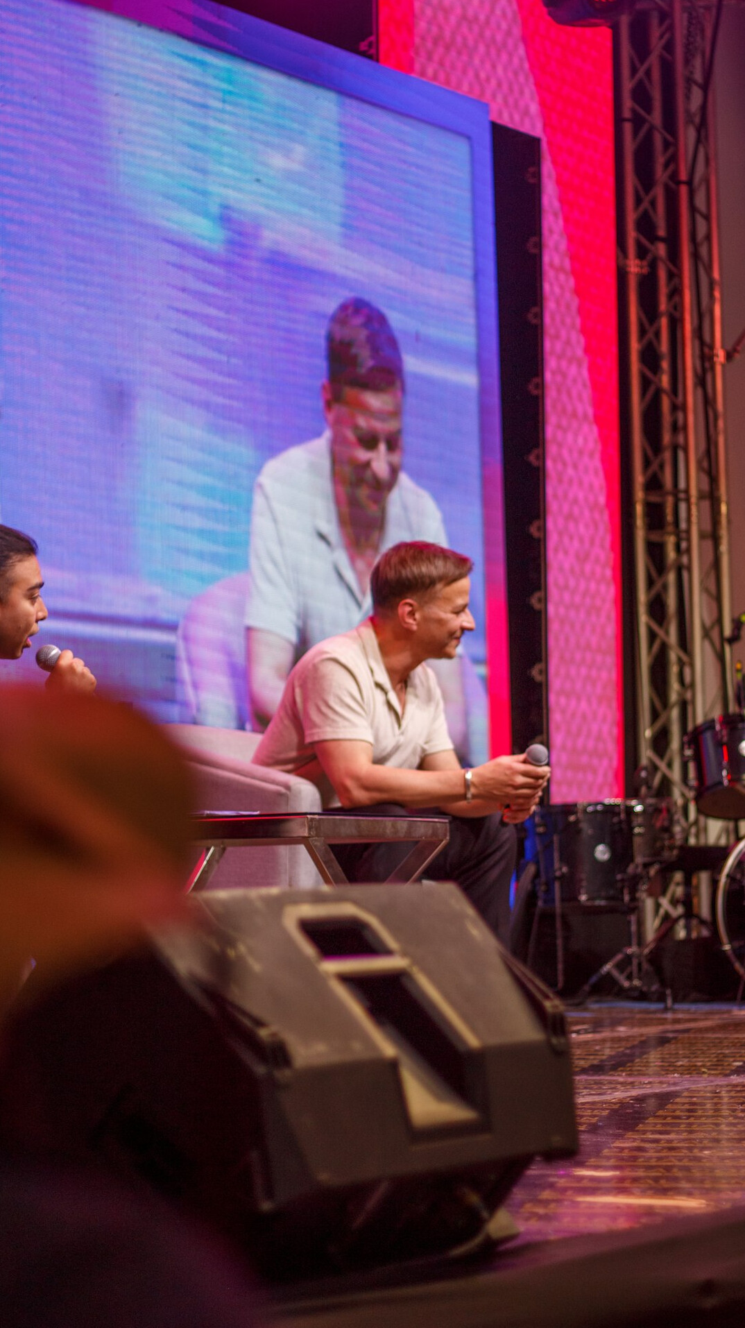 professional speaker on stage